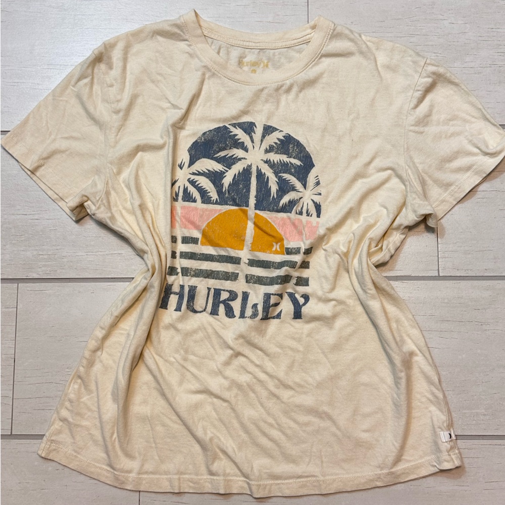 Hurley Cream T-Shirt - Picture 3 of 5